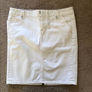 White Denim Skirt